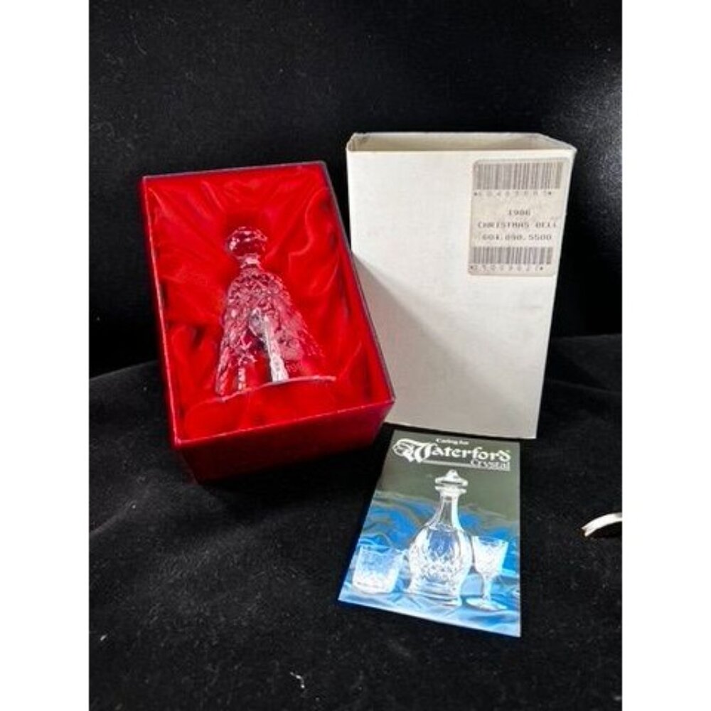 Vtg Waterford Crystal Bell 1986 12 Days of Christmas Three French Hens in BOX - Picture 2 of 11